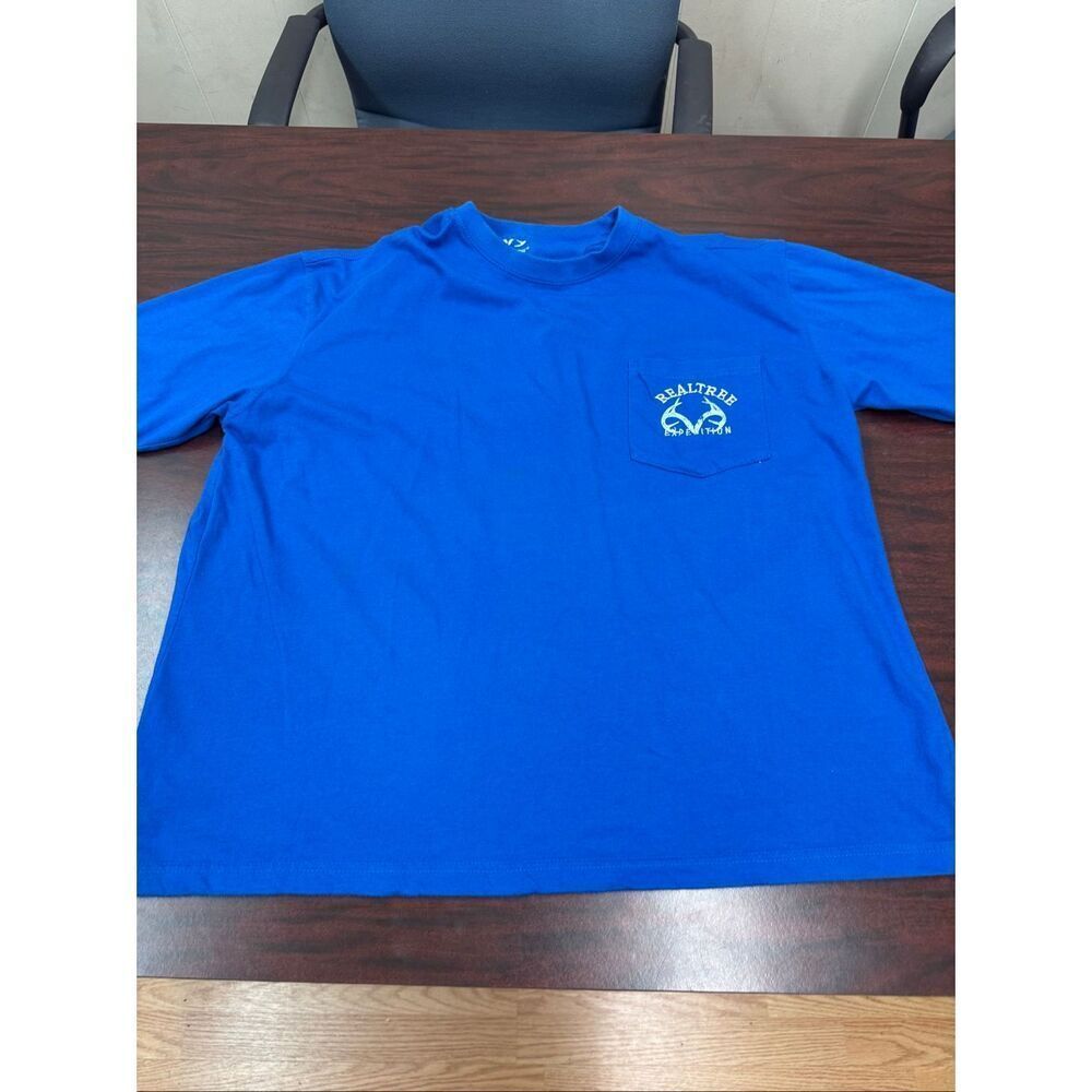 Realtree Blue Pocket Short Sleeve Tee Size Mens XXL